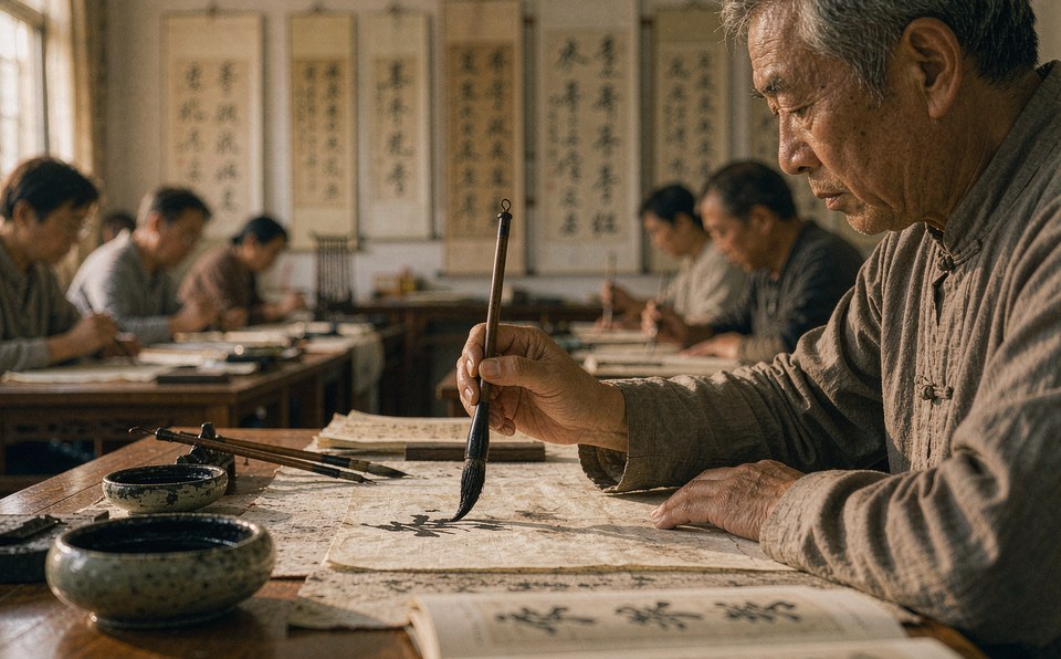 成人书法培训(西安)案例实景